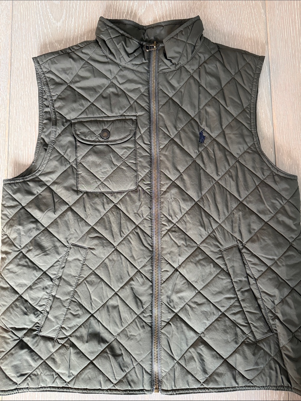 Polo by Ralph Lauren Quilted Olive Green Kids Vest